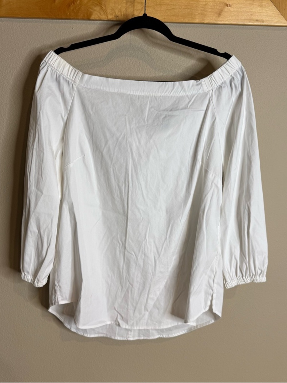 White House Black Market Off-Shoulder Cotton Blend Women's Top